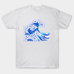 Kanagawa Cat Wave White T-Shirt